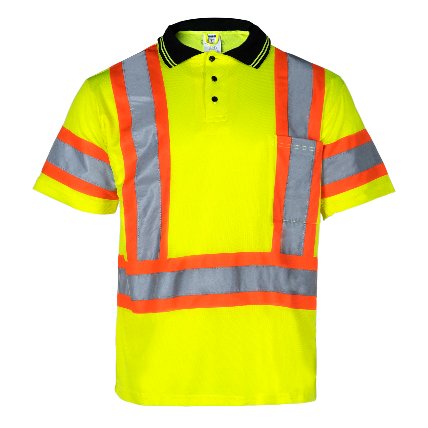 High-Visibility Two-Tine Reflective Work Polo Shirt: Comfortable, Stylish, and ANSI Compliant