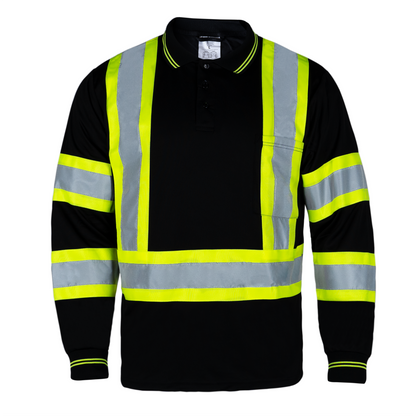 High-Visibility Reflective X-Back Long-Sleeve Polo Shirt: Safety, Comfort, and Professional Style