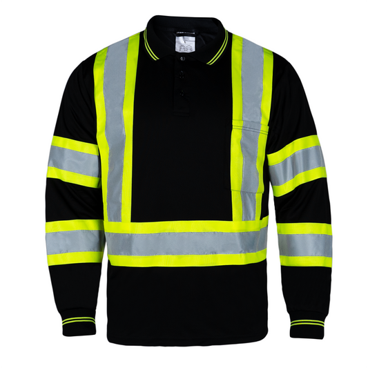 High-Visibility Reflective X-Back Long-Sleeve Polo Shirt: Safety, Comfort, and Professional Style