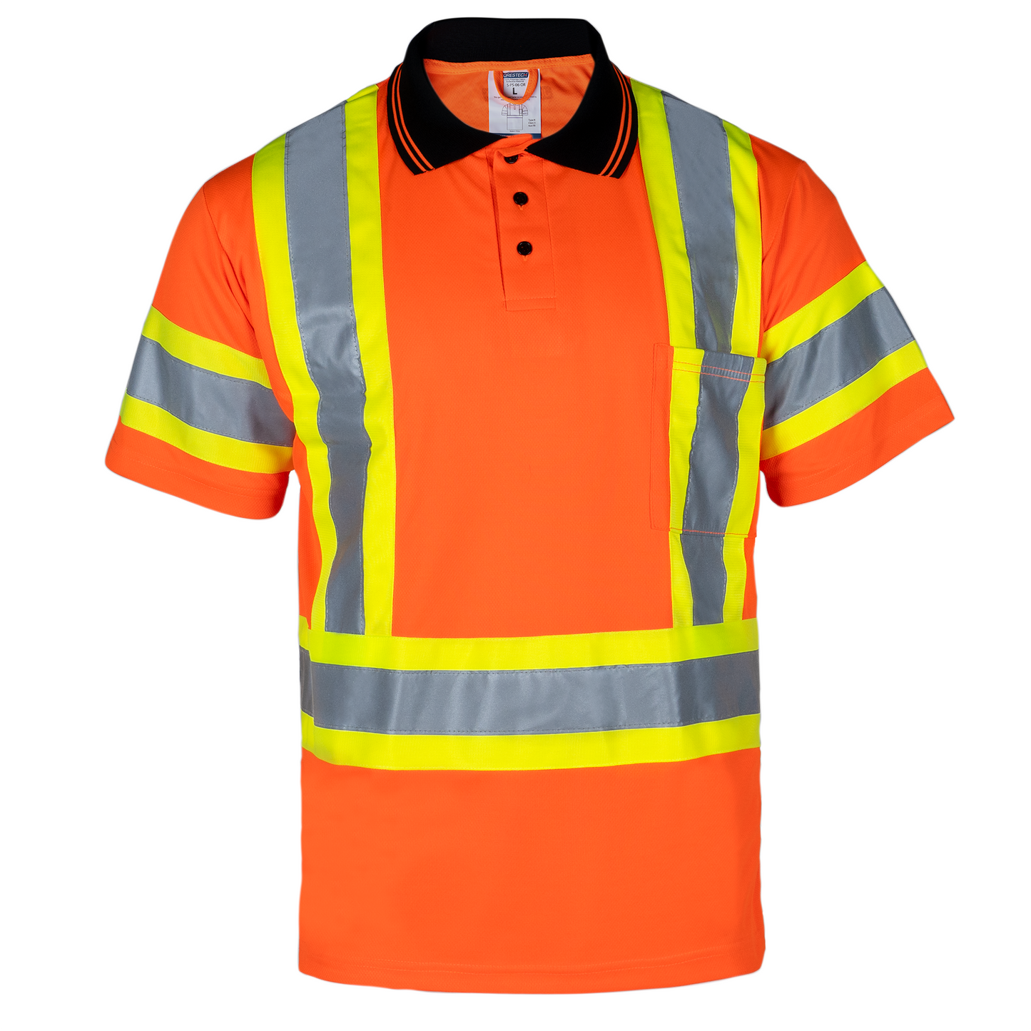 High-Visibility Two-Tine Reflective Work Polo Shirt: Comfortable, Stylish, and ANSI Compliant
