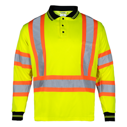High-Visibility Reflective X-Back Long-Sleeve Polo Shirt: Safety, Comfort, and Professional Style