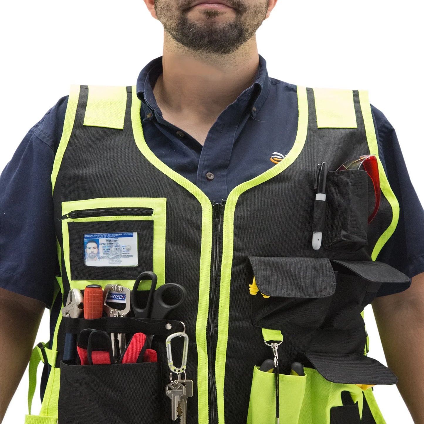 Heavy-Duty Tool Vest – Adjustable, Reflective & Breathable Work Gear
