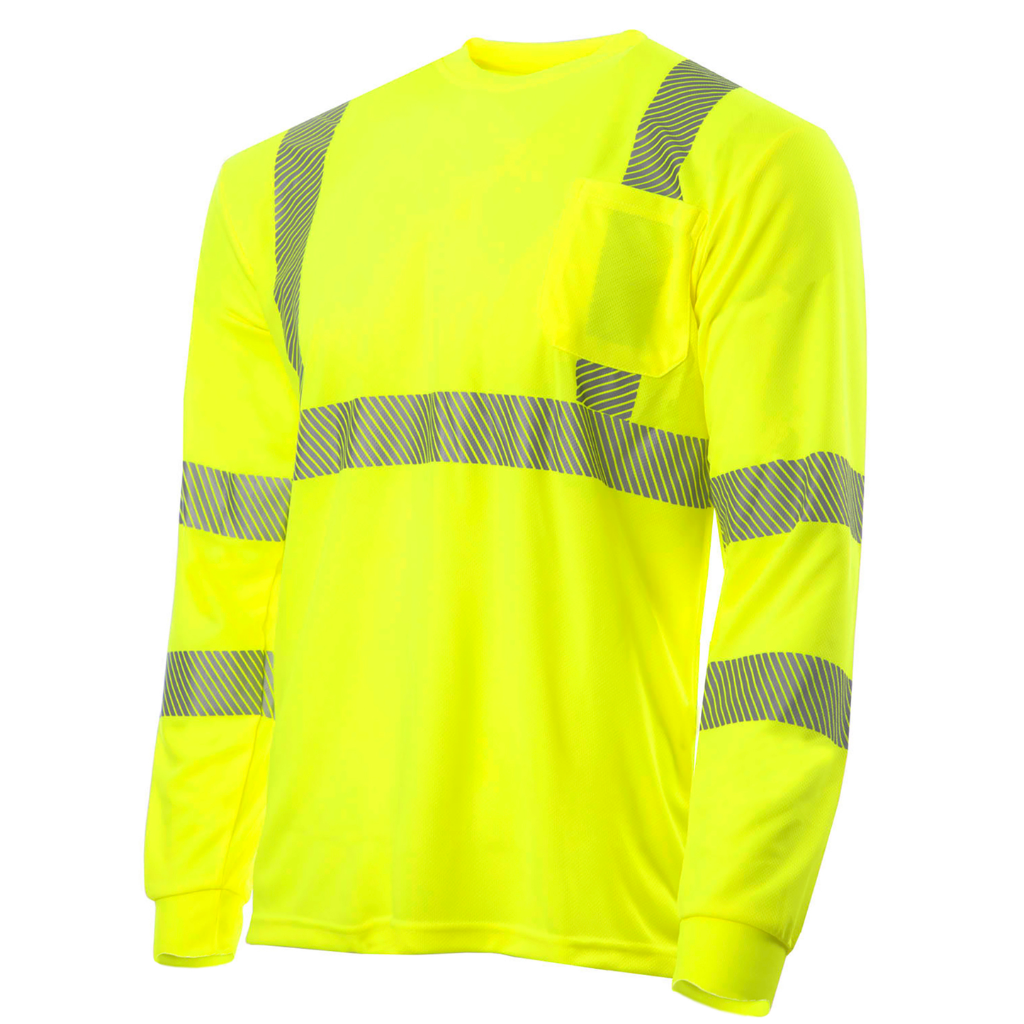 Heat Transfer ANSI Class 3 High-Visibility Long-Sleeve Safety Shirt – Breathable, Reflective & Designed for Comfort (5-PACK)