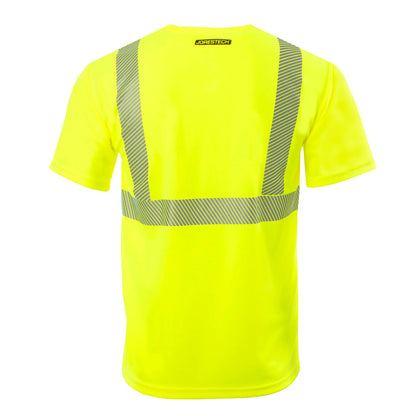 High-Visibility Safety Shirt: Lightweight, Breathable, and ANSI Class 2 Certified for Maximum Comfort and Protection (5-PACK)