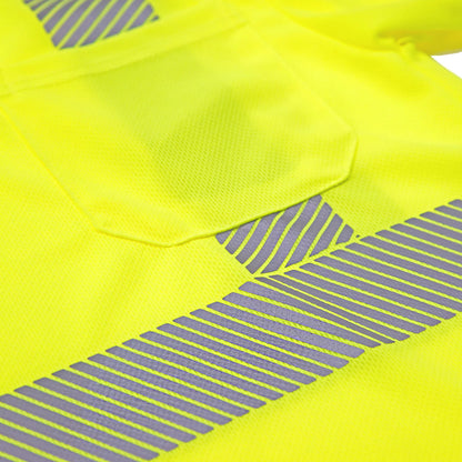 High-Visibility Safety Shirt: Lightweight, Breathable, and ANSI Class 2 Certified for Maximum Comfort and Protection (5-PACK)