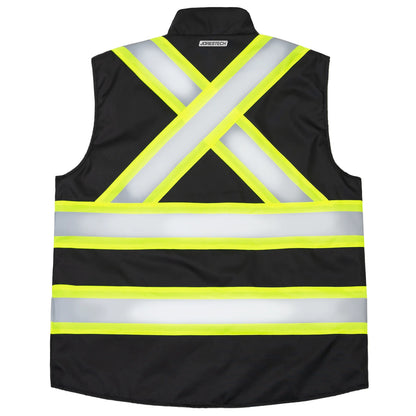 X on the Back Reversible Insulated Safety Vest – ANSI Certified, Weatherproof & Stylish