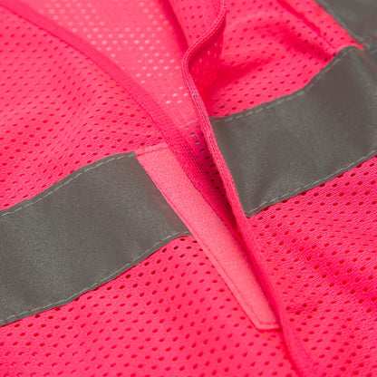 Customizable Pink High-Visibility Safety Vest – ANSI Certified, Reflective & Lightweight