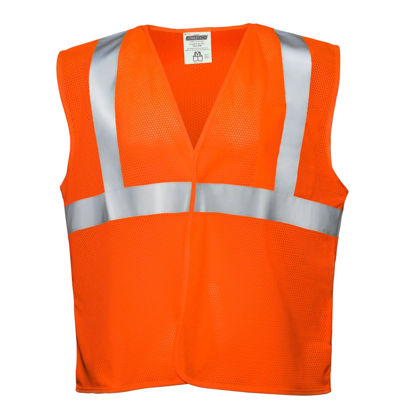 Customizable Orange High-Visibility Safety Vest – ANSI Class 2, Reflective & Durable
