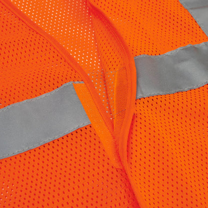 Customizable Orange High-Visibility Safety Vest – ANSI Class 2, Reflective & Durable
