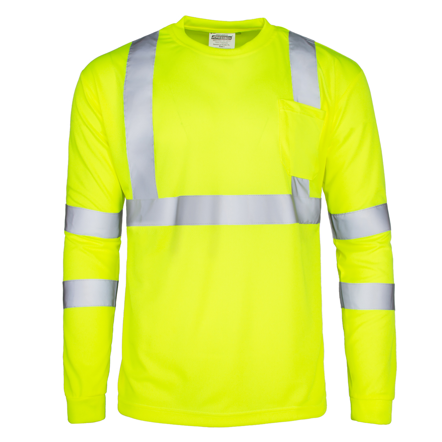 ANSI Class 3 High-Visibility Long-Sleeve Safety Shirt – Breathable, Reflective & Tailored for Maximum Protection (5 Pack)