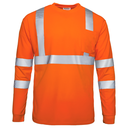 ANSI Class 3 High-Visibility Long-Sleeve Safety Shirt – Breathable, Reflective & Tailored for Maximum Protection