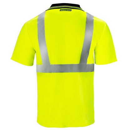 High-Visibility Reflective Short Sleeve Work Safety Polo Shirt
