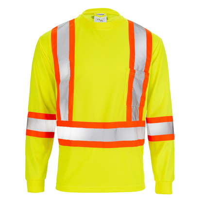 X-Back Design ANSI Class 3 High-Visibility Two-Tone Safety Shirt – Reflective, Breathable & Designed for Maximum Visibility