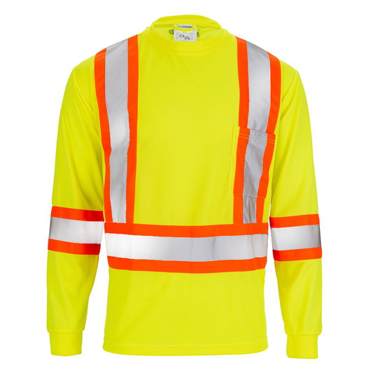 X-Back Design ANSI Class 3 High-Visibility Two-Tone Safety Shirt – Reflective, Breathable & Designed for Maximum Visibility