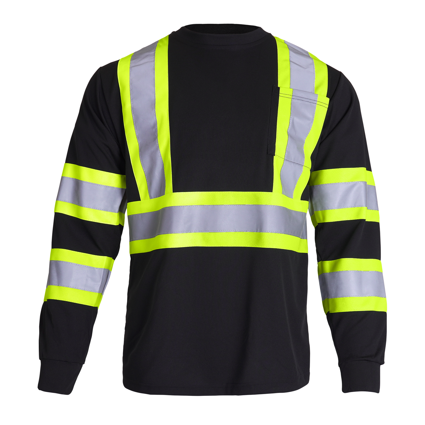 ANSI Compliant High-Visibility Long-Sleeve Safety Shirt – Reflective, Breathable & Built for All-Day Comfort