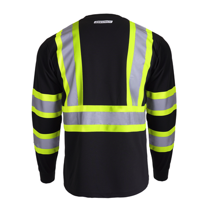 ANSI Compliant High-Visibility Long-Sleeve Safety Shirt – Reflective, Breathable & Built for All-Day Comfort