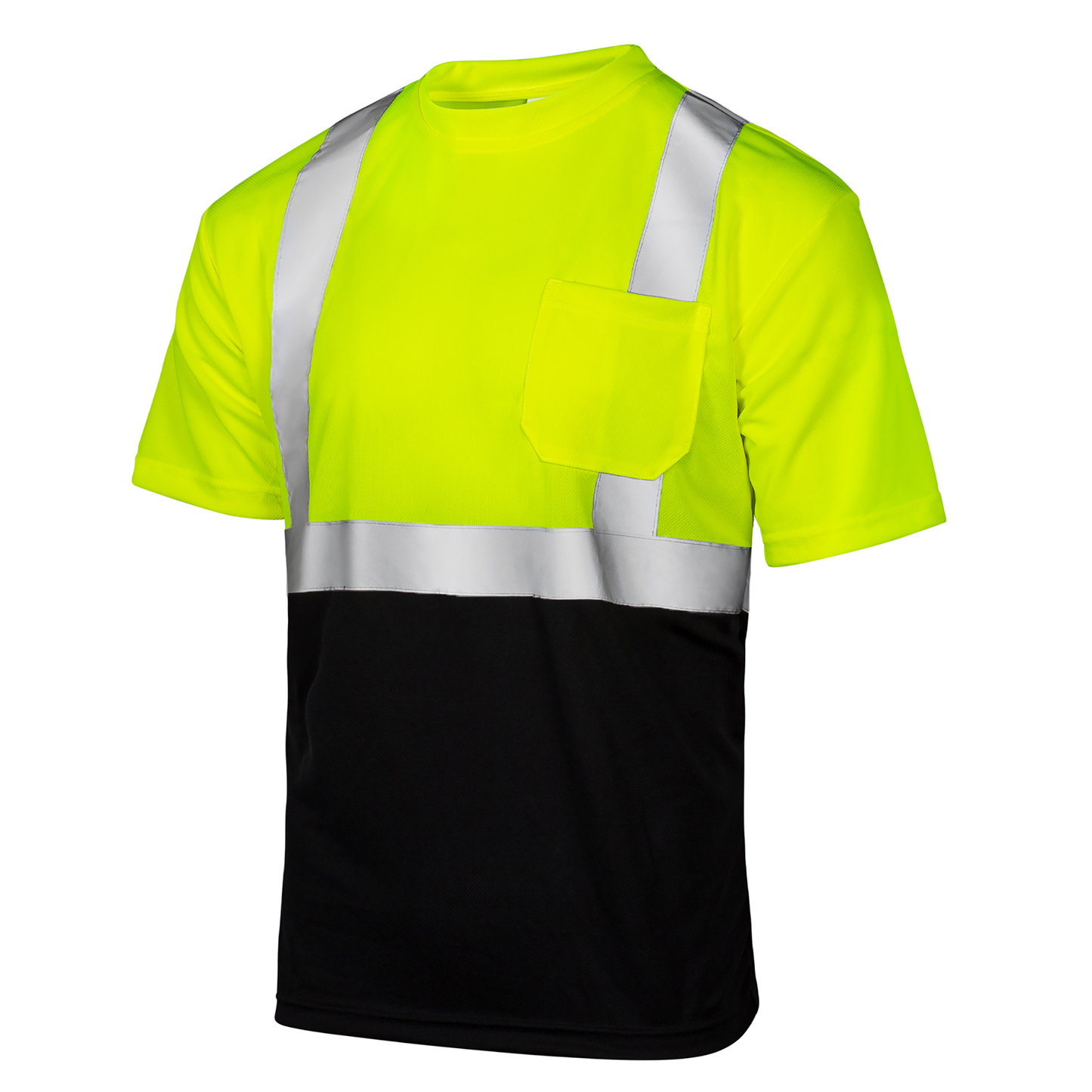 High-Visibility Safety Shirt with Dark Bottom: Comfort, Protection, and Performance Combined (5-PACK)