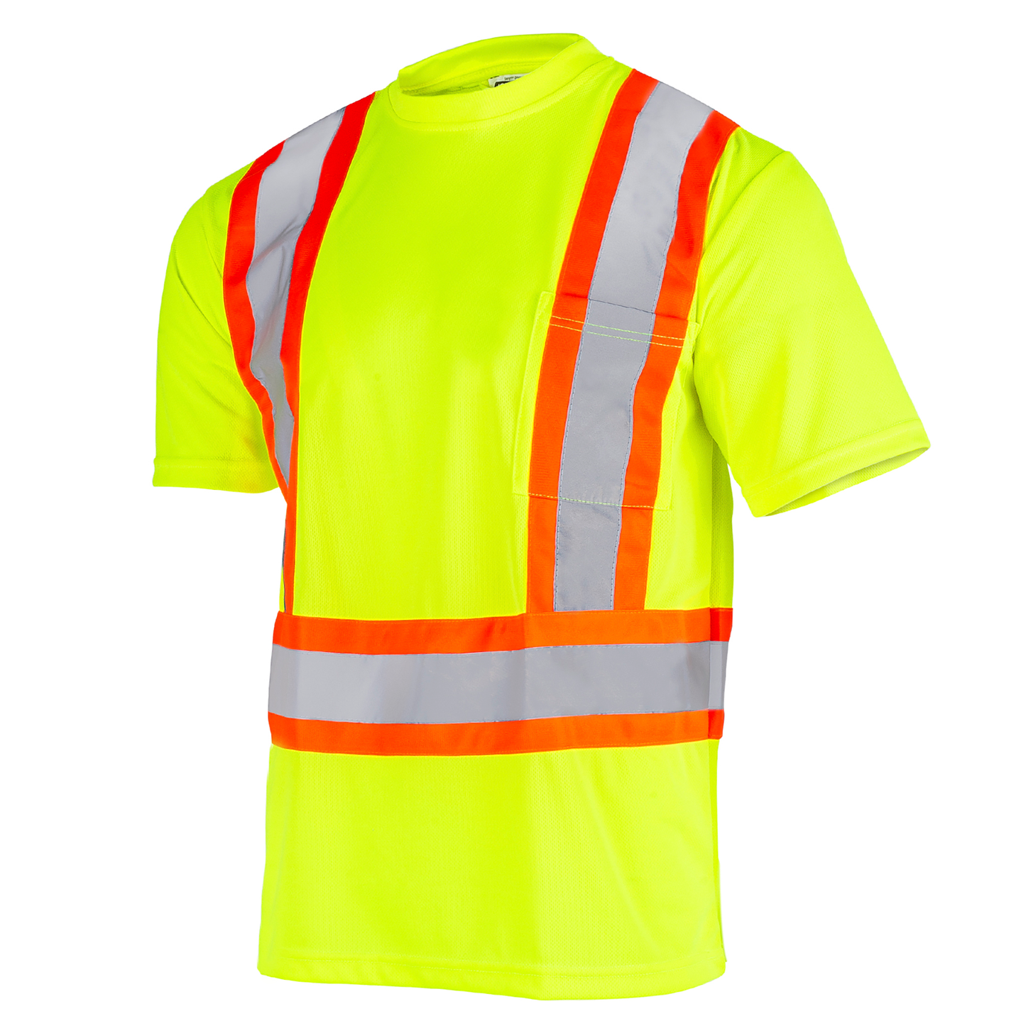 High-Visibility Reflective Safety Shirt: Lightweight, Breathable, and ANSI Compliant (5-PACK)