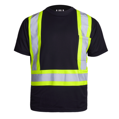 High-Visibility Reflective Safety Shirt: Lightweight, Breathable, and ANSI Compliant (5-PACK)