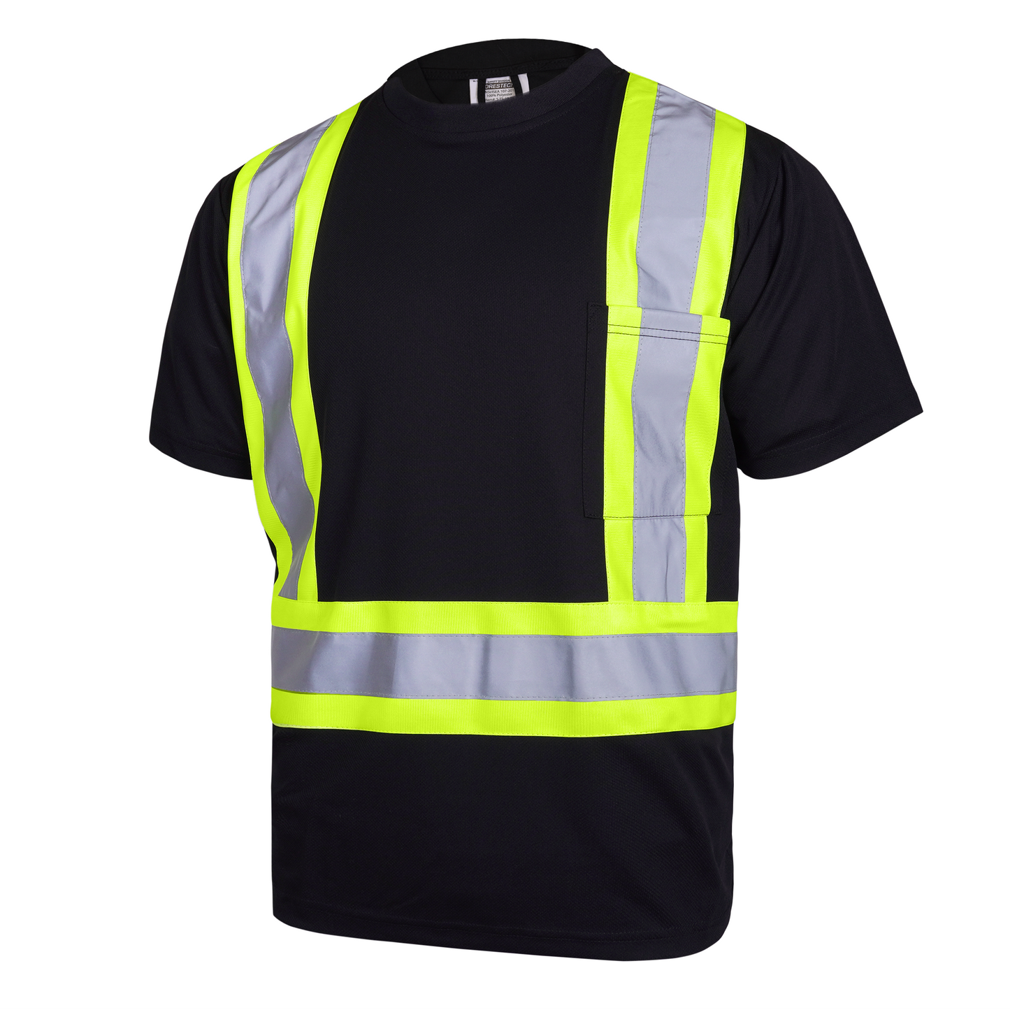 High-Visibility Reflective Safety Shirt: Lightweight, Breathable, and ANSI Compliant (5-PACK)