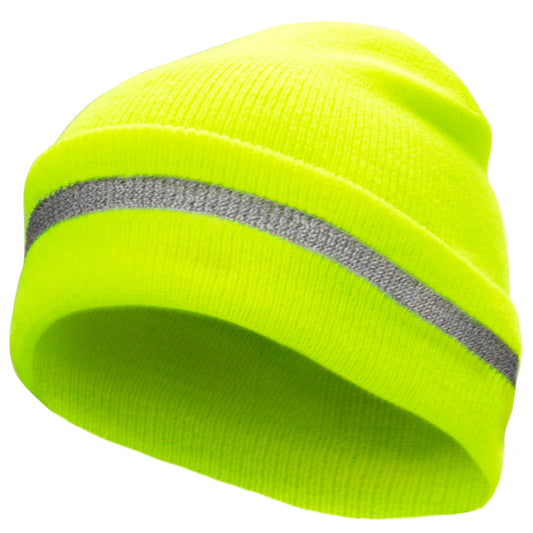 Reflective Hi-Vis Beanie – Warm, Breathable, and 360° Visible for Work or Outdoor Use