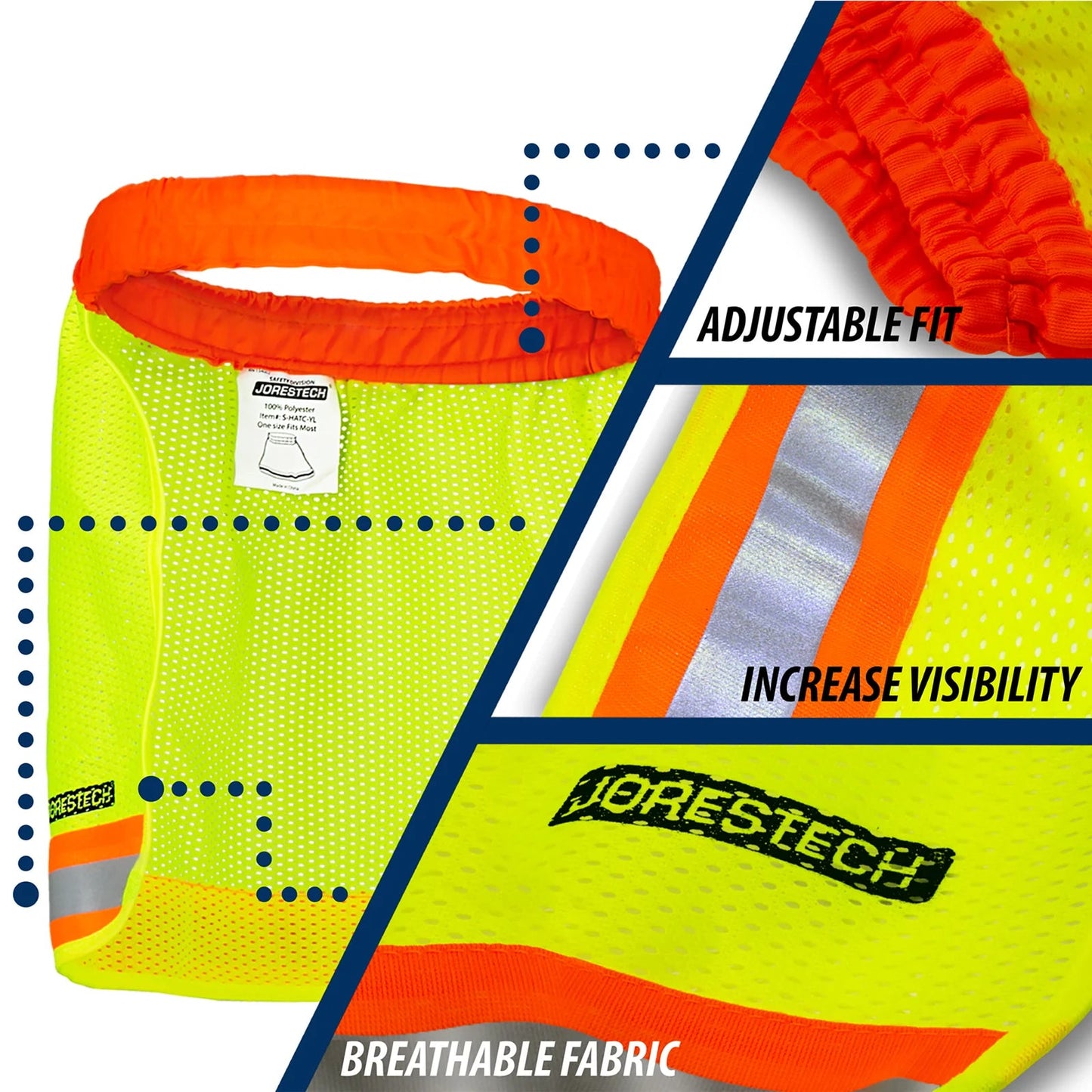 Hi-Vis Hard Hat Neck Shade – Universal Fit, Reflective, and Breathable Sun Protection