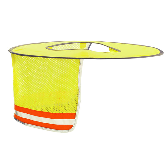 Hi-Vis Hard Hat Sun Shade – Breathable, Reflective Neck Protection for Cap-Style Helmets