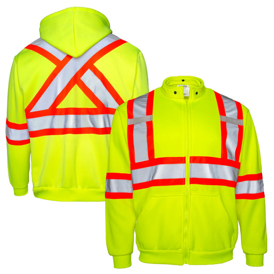 ANSI Class 3 Reflective Hoodie – High-Visibility & X-Back Design