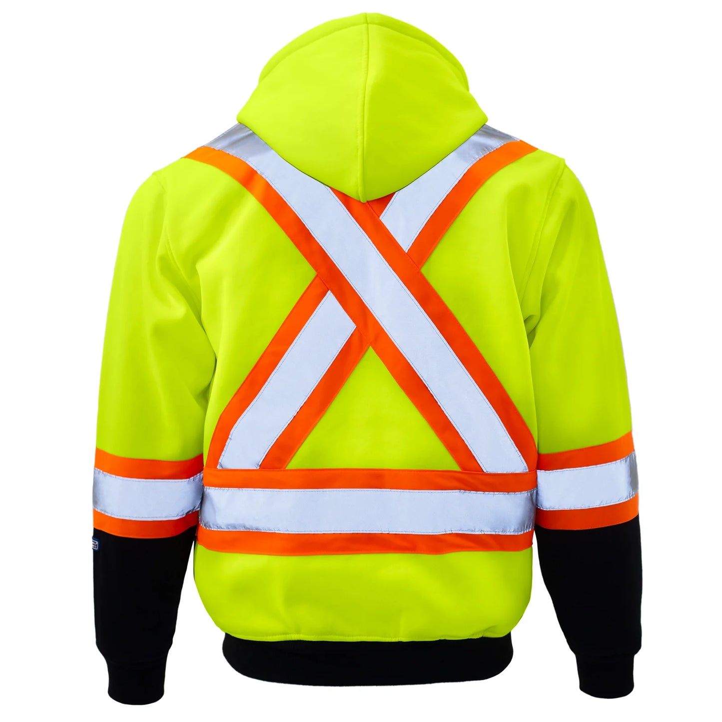Hi Viz ANSI Class 3 Reflective Hoodie with X on the Back – High-Visibility, Warmth & Style