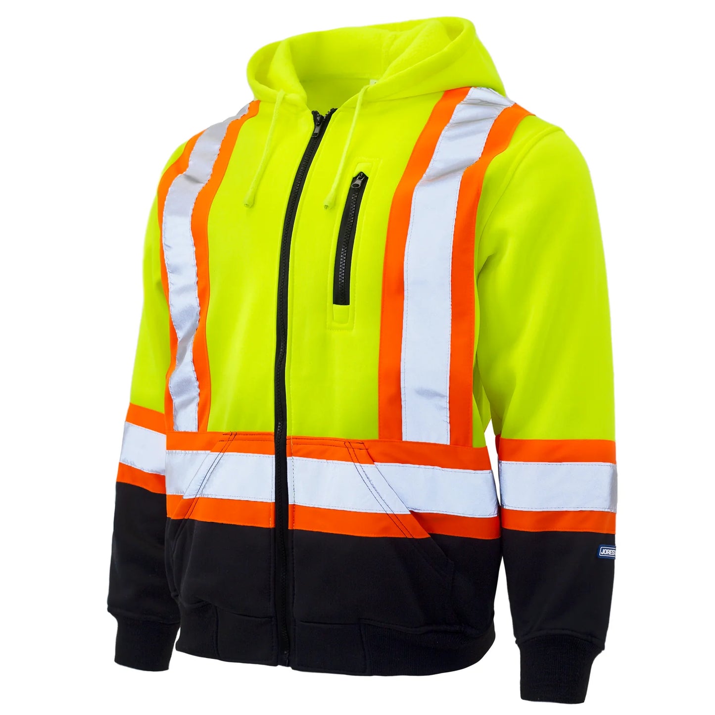 Hi Viz ANSI Class 3 Reflective Hoodie with X on the Back – High-Visibility, Warmth & Style