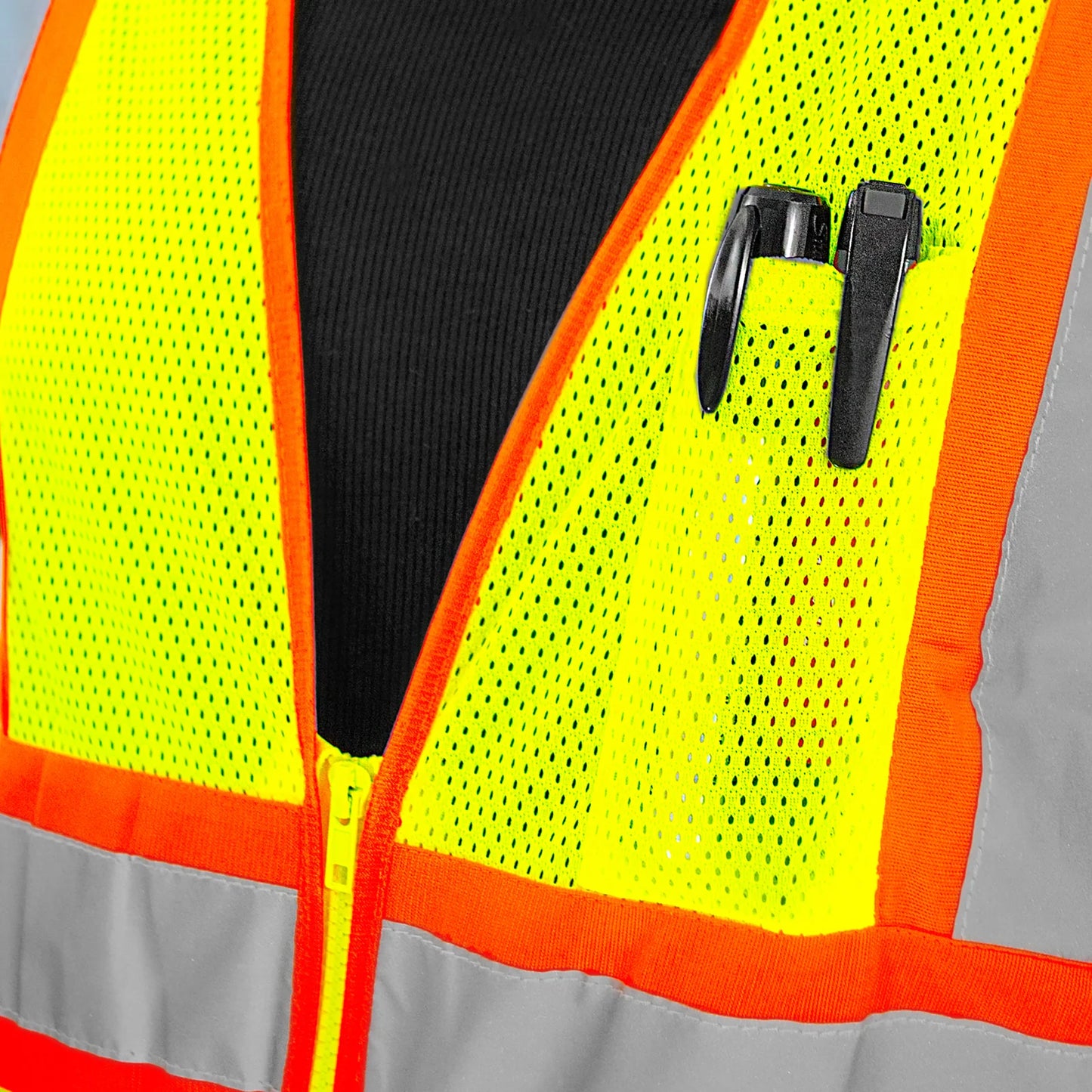 Customizable Yellow High-Visibility Safety Vest – ANSI Class 2, Durable & Reflective