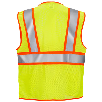 Customizable Yellow High-Visibility Safety Vest – ANSI Class 2, Durable & Reflective