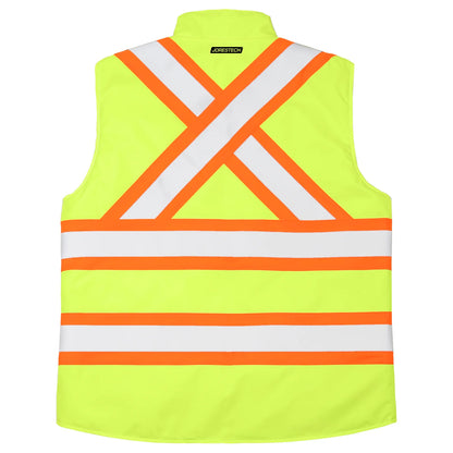X on the Back Reversible Insulated Safety Vest – ANSI Certified, Weatherproof & Stylish