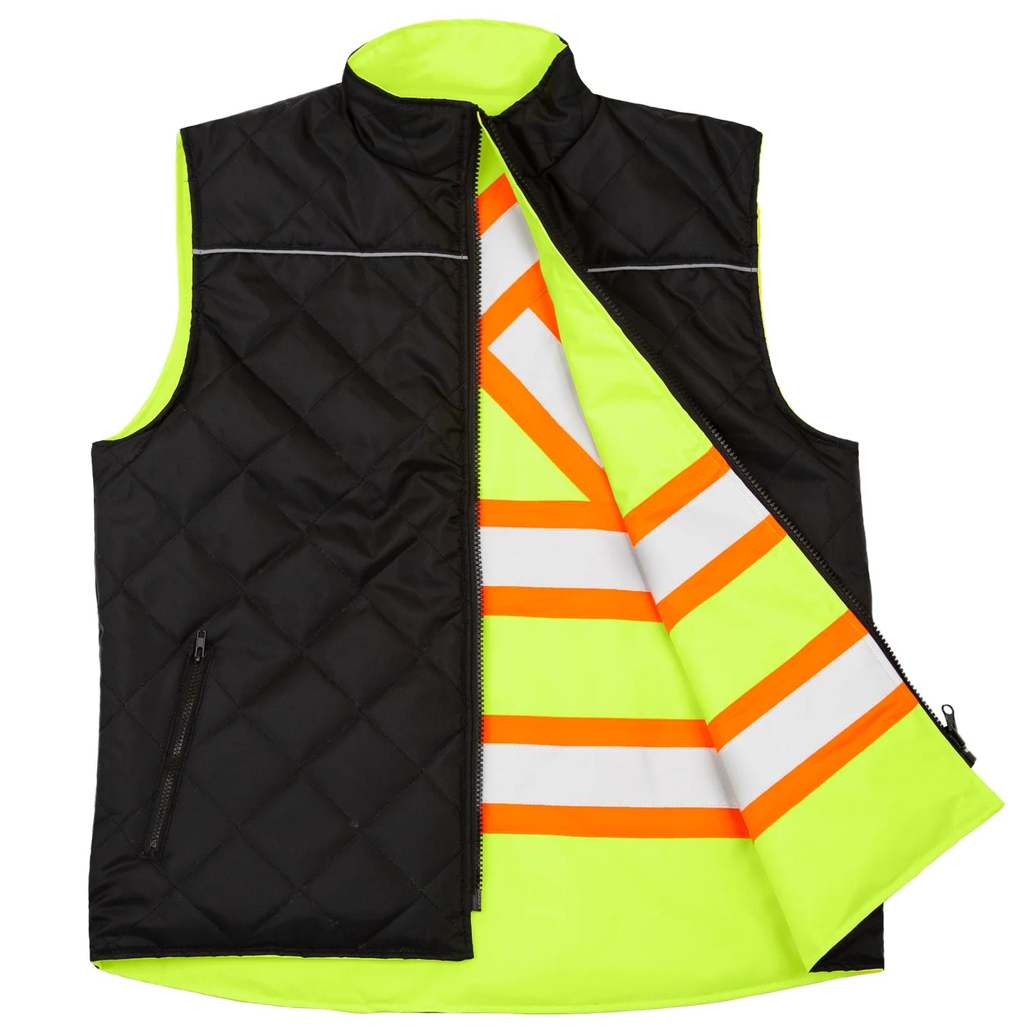 X on the Back Reversible Insulated Safety Vest – ANSI Certified, Weatherproof & Stylish