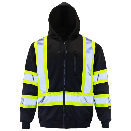 High-Visibility Reflective Hoodie – ANSI Class 3 Certified for Safety & Warmth