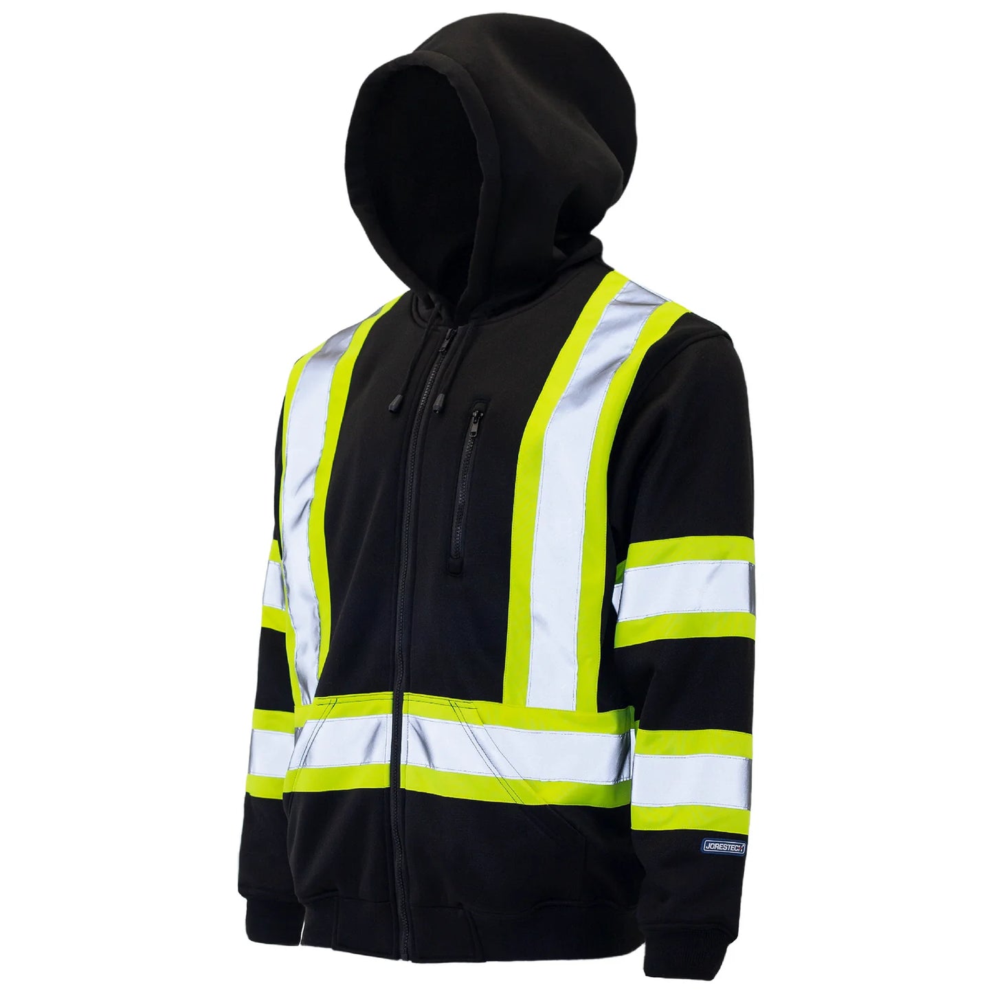 Hi Viz ANSI Class 3 Reflective Hoodie with X on the Back – High-Visibility, Warmth & Style