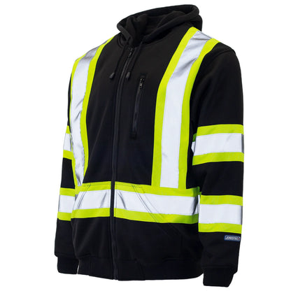 Hi Viz ANSI Class 3 Reflective Hoodie with X on the Back – High-Visibility, Warmth & Style