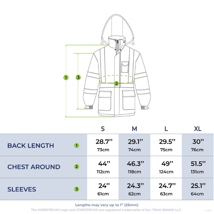 High-Visibility Insulated Safety Jacket – ANSI Class 1, Waterproof & Reflective