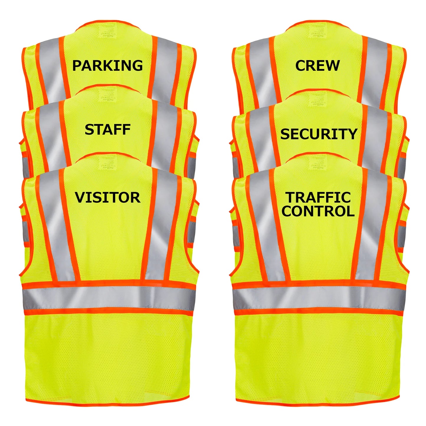 Customizable Yellow High-Visibility Safety Vest – ANSI Class 2, Durable & Reflective