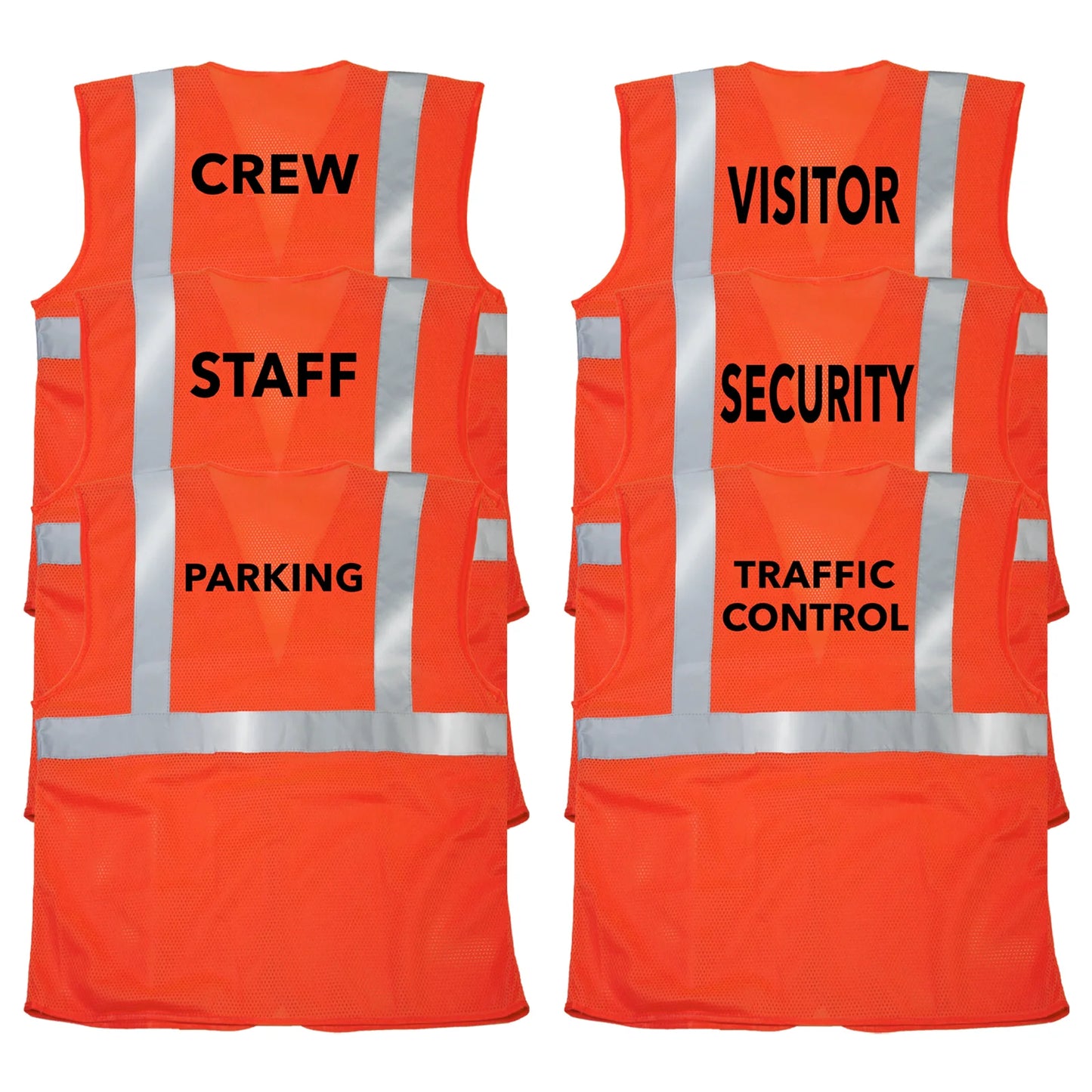 Customizable Orange High-Visibility Safety Vest – ANSI Class 2, Reflective & Durable