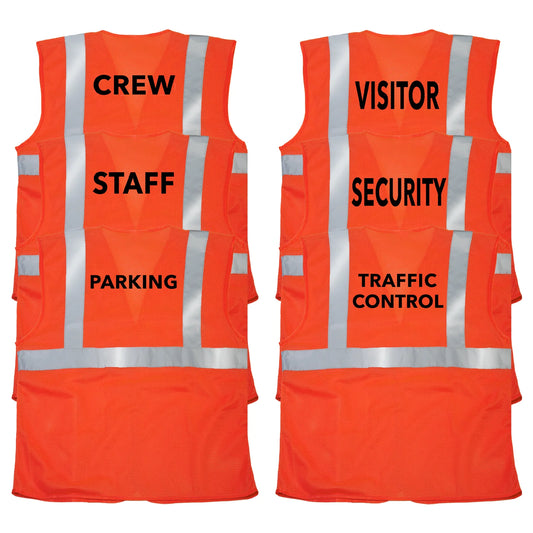 Customizable Orange High-Visibility Safety Vest – ANSI Class 2, Reflective & Durable