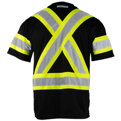 High-Visibility Reflective Safety Shirt – ANSI/ISEA 107-2020 Compliant, Class 3, Breathable, and Customizable (5-PACK)