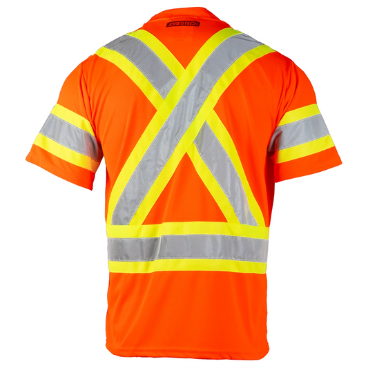 High-Visibility Reflective Safety Shirt – ANSI/ISEA 107-2020 Compliant, Class 3, Breathable, and Customizable (5-PACK)