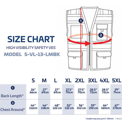 Surveyor Vest, Reflective Multi-Pocket Work Vest, ANSI/ISEA Compliant, Breathable Mesh, Zipper Front