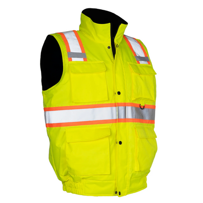 Two-Tone Insulated Hi-Vis Safety Vest | ANSI Class 2, Waterproof & Wind-Resistant