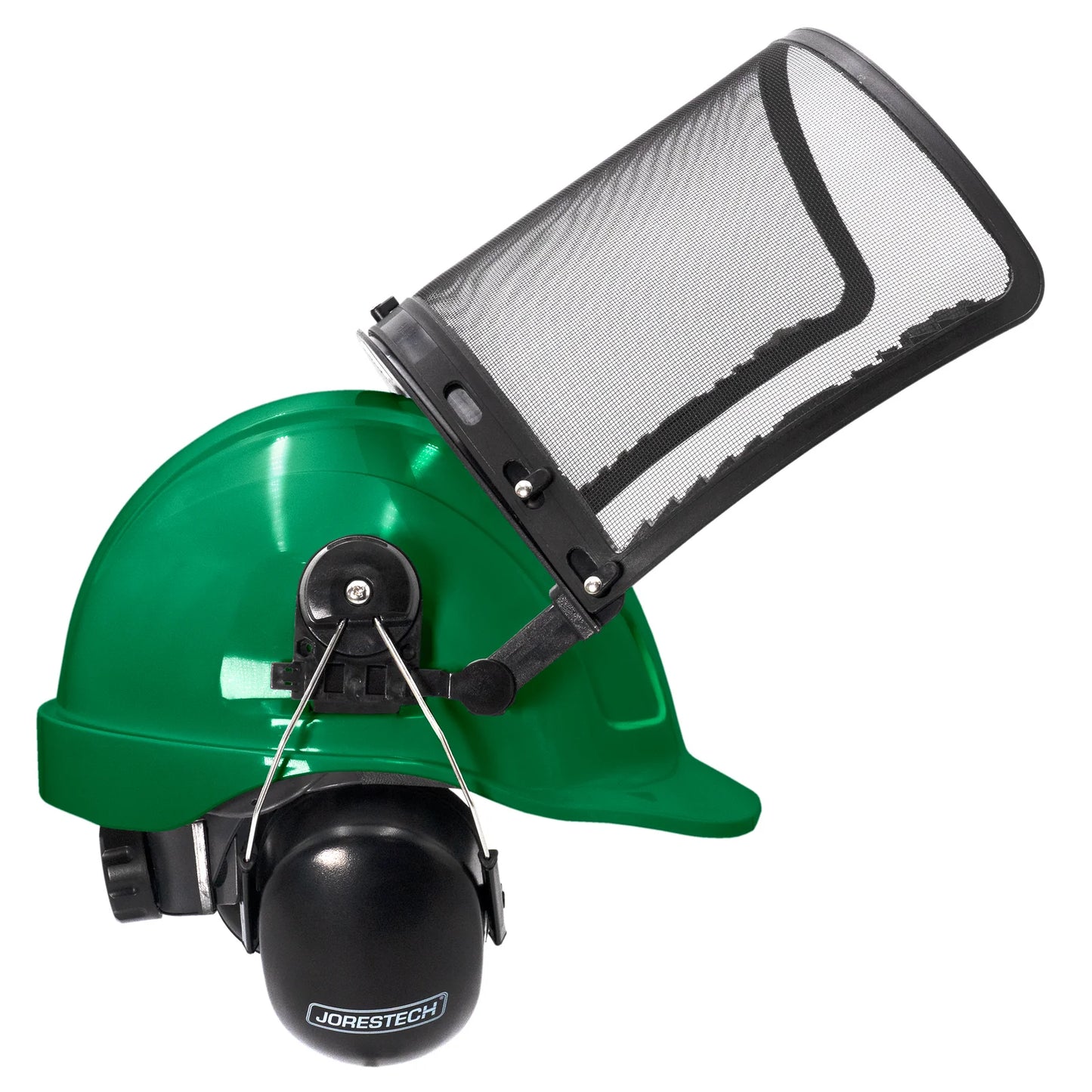 All-in-One Safety Combo – Hard Hat with Face Shield and Black Earmuffs for Full Protection
