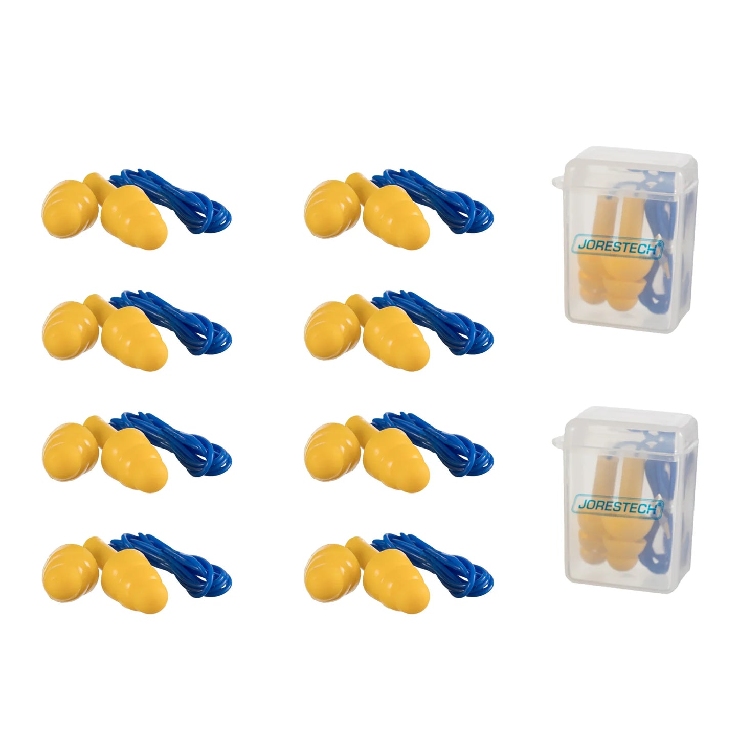 Reusable Corded Earplugs – 10-Pack with Carrying Cases & 24dB NRR
