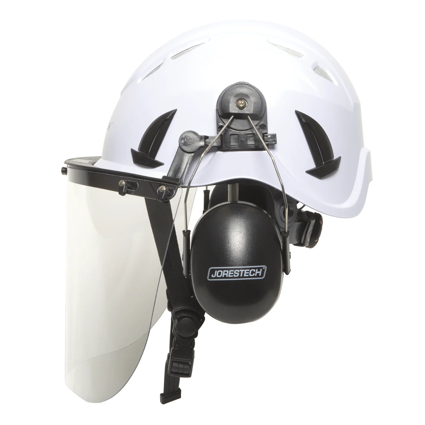 3-in-1 Hard Hat Kit – Ventilated Helmet with Face Shield & Earmuffs