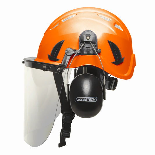 3-in-1 Hard Hat Kit – Ventilated Helmet with Face Shield & Earmuffs