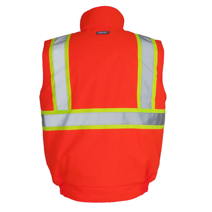 Two-Tone Insulated Hi-Vis Safety Vest | ANSI Class 2, Waterproof & Wind-Resistant